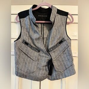 Beate Heymann Street  Couture Black White Color Fitted Vest US 8 Like new size 8